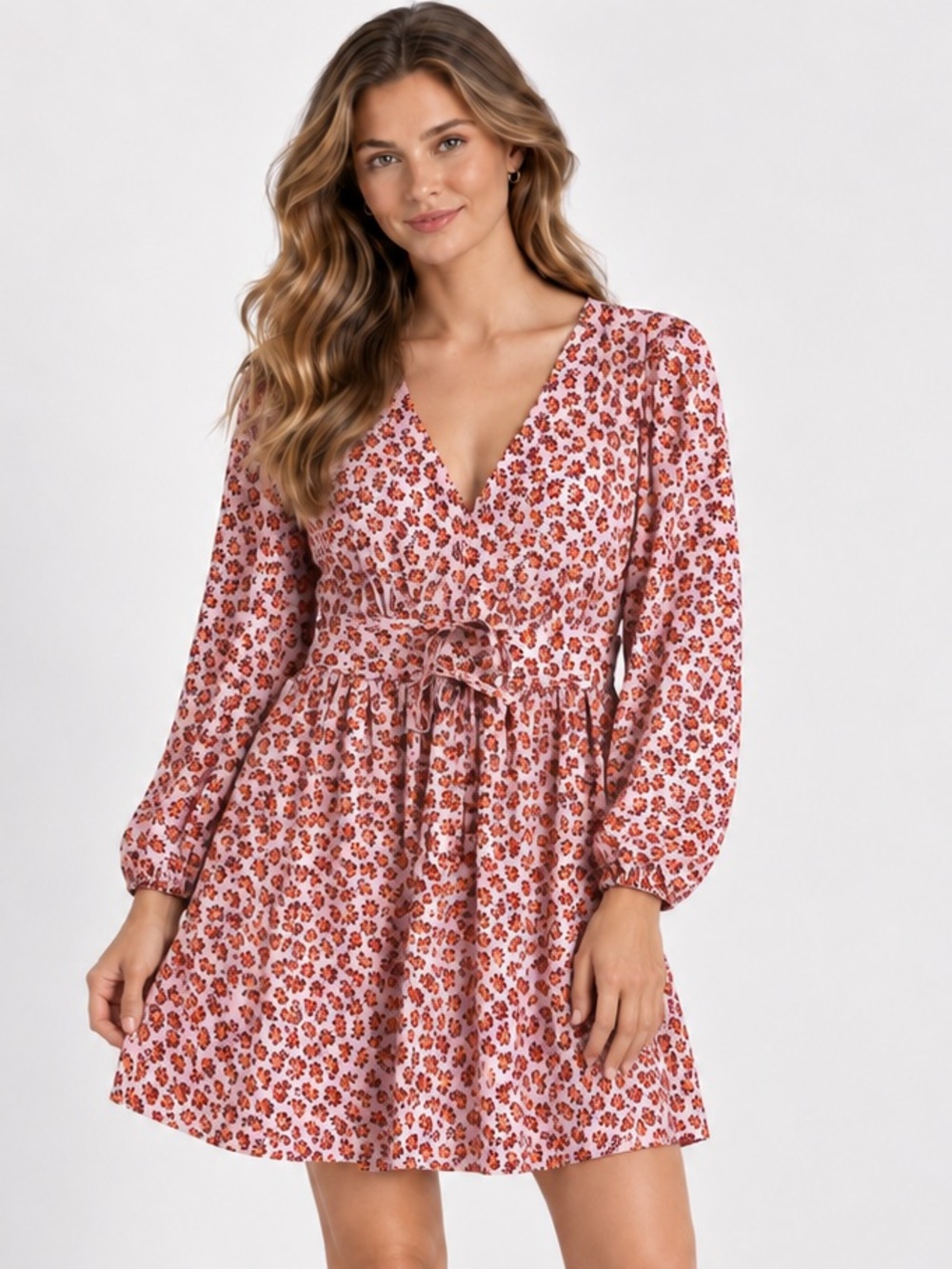J.Crew Lilac Floral Cotton Tie Waist Dress Size 14